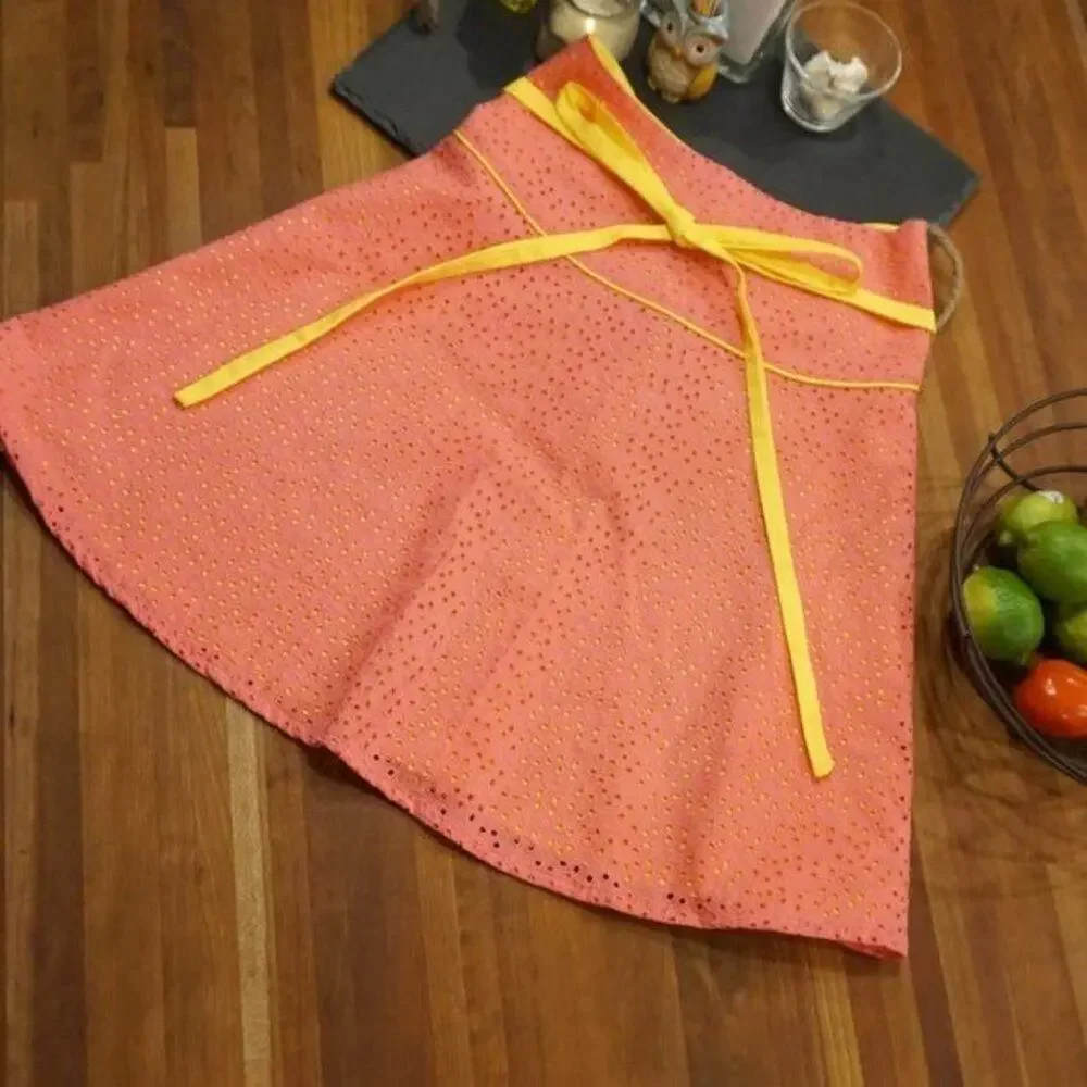 Handmade Watermelon and Yellow eyelet waist apron,  S-XL